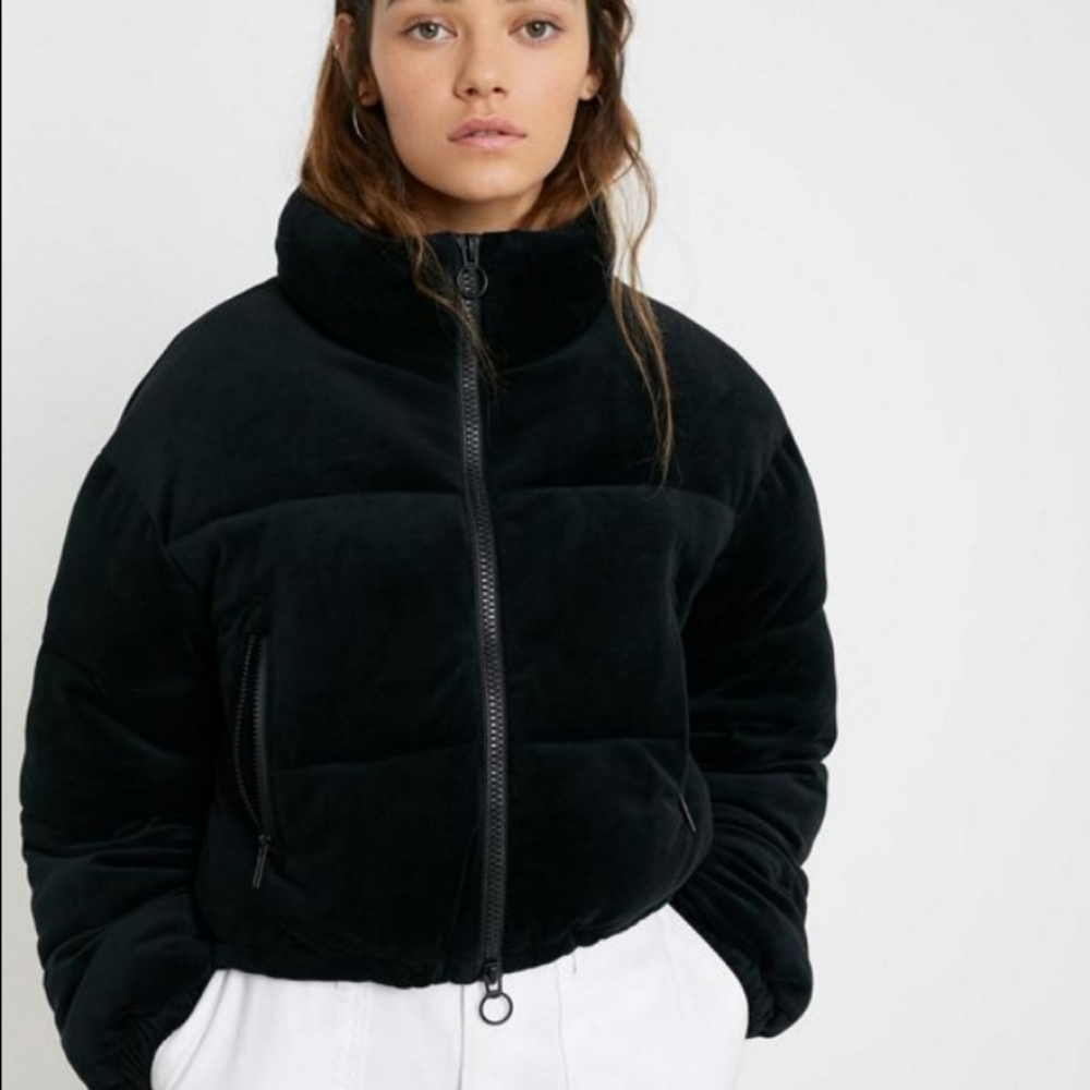 SOLD! ROME & JULIET VELVET PUFFER COAT women's large
